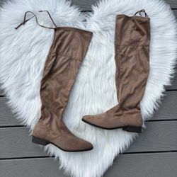Suede Knee High Boots