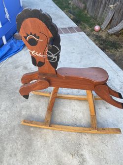 Wooden rocking horse