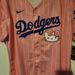 Hello Kitty Los Angeles Dodgers Baseball Jersey/small/XXL 