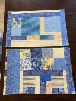 Handmade Quilted Placemats Set of 2