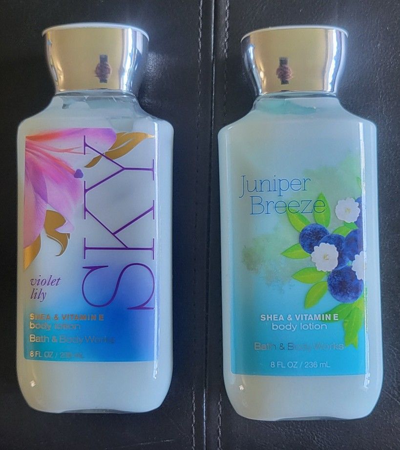 Bath & Body Works Signature Collection Lotion Original Juniper Breeze/Violet Lilly Sky