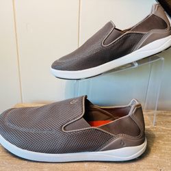 OLUKAI Brown Nohea Pae Slip On Sneakers Shoes 12, New
