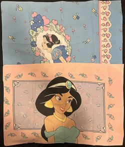 Two Vintage Disney Pillowcases 