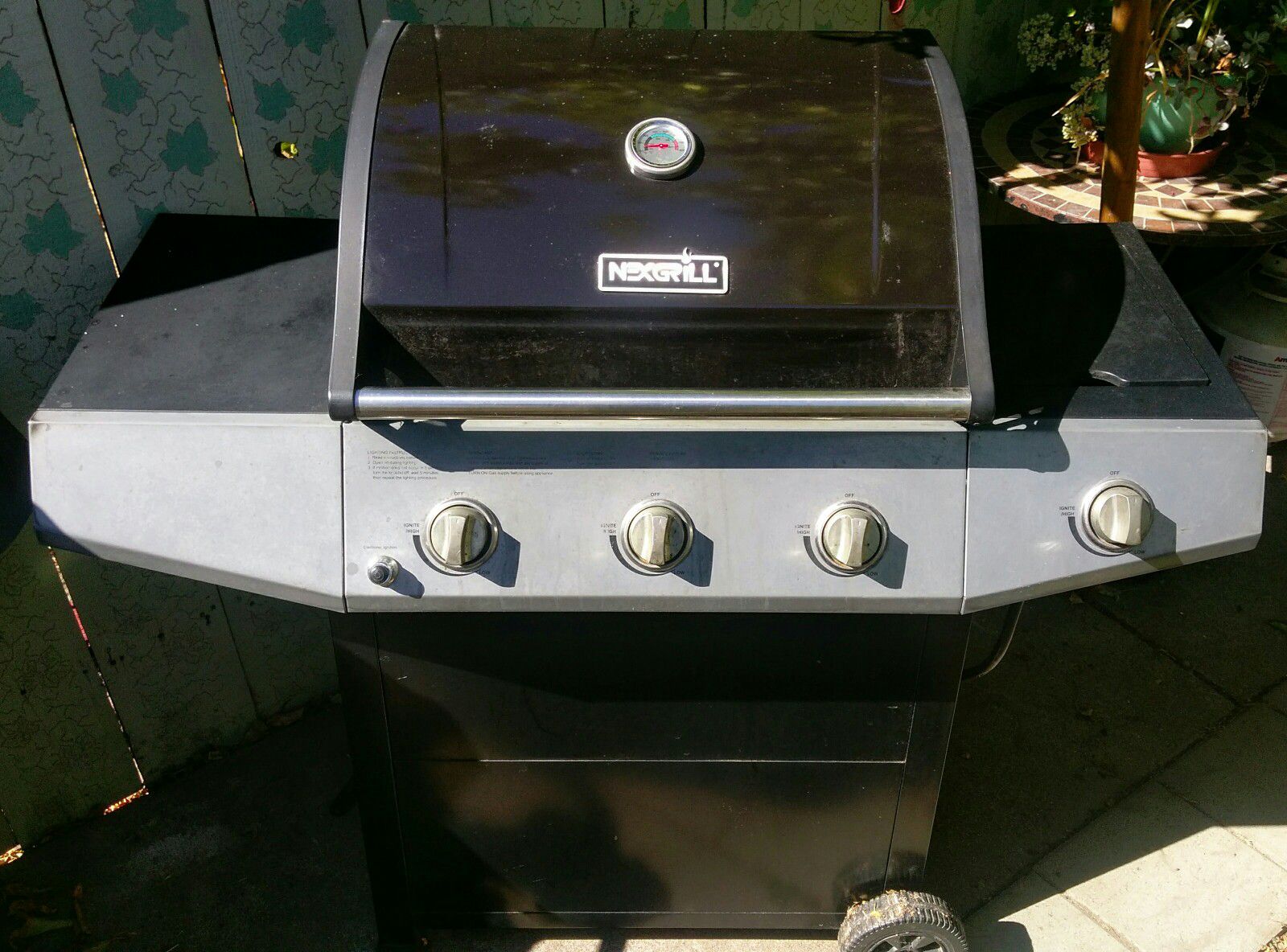 NexGrill 3 burner gas BBQ grill with side burner