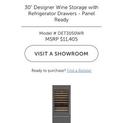 SubZero REFRIGERATOR/FREEZER  AND WINE COOLER