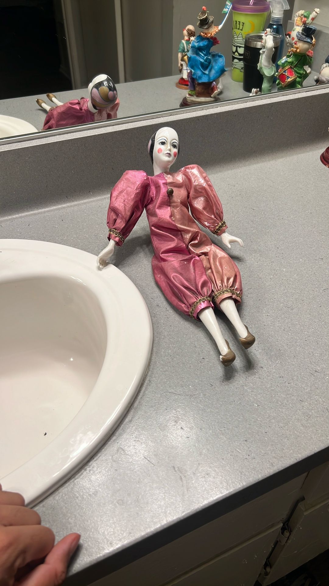 Glass Clown Doll