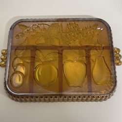 Vintage Carnival Glass Serving Tray