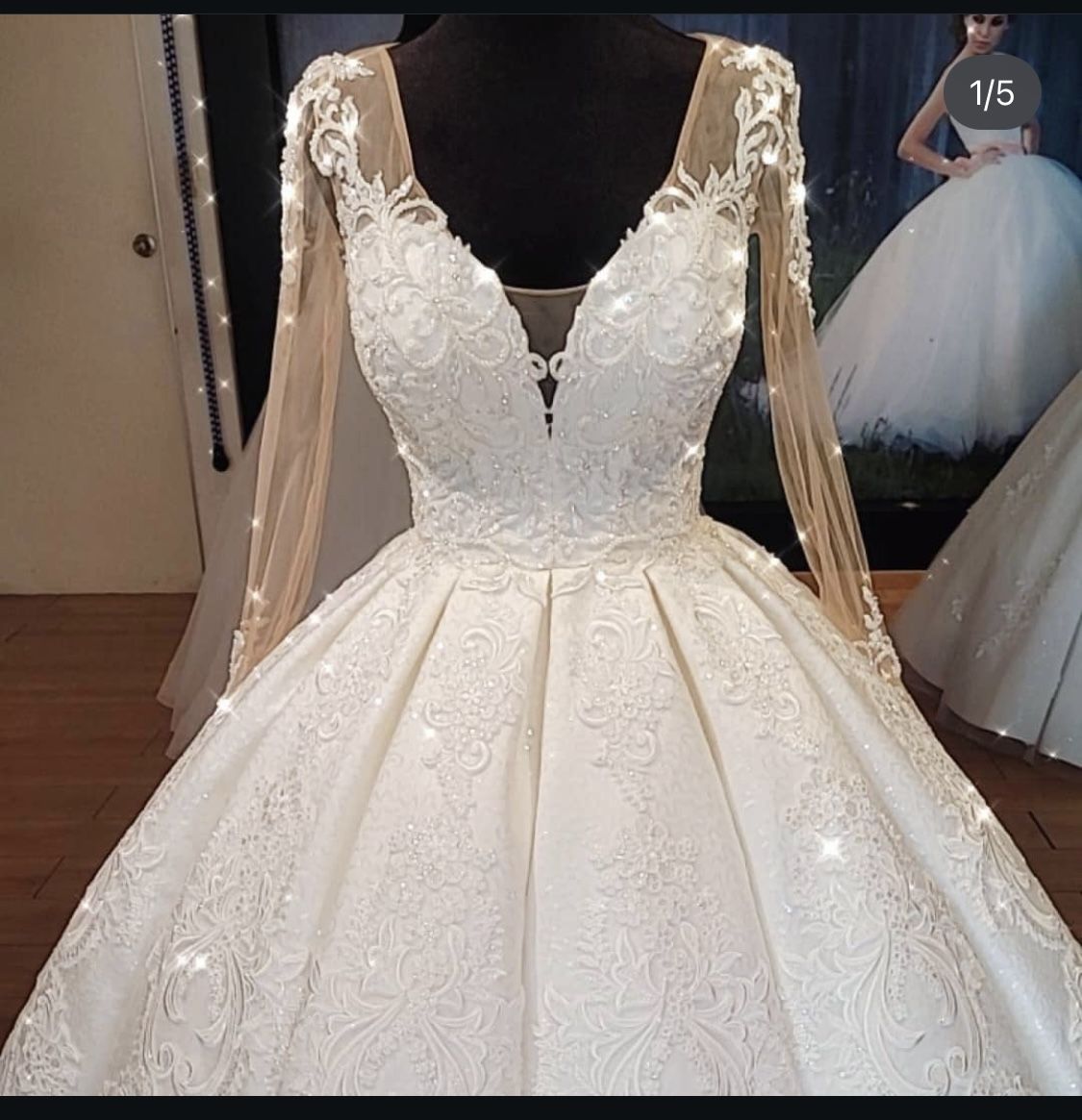 Wedding Dress With Crinoline & Other Accessories