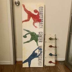 New Wall Mounted Coat Rack And Picture Decor Boys Room