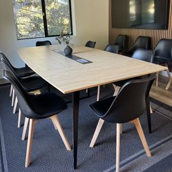 Brand New Set of 8 Mid Century Modern Chairs