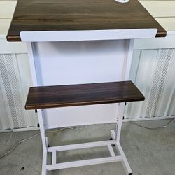 Portable Lectern Podium Desk with Wheels