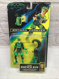 Batman Forever The Riddler Blasting Question Mark Figure Vintage 1995 Kenner MOC