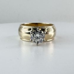 Ladies 1.19ct l, SI1 Diamond  Solitaire 14k Yellow Gold Engagement Ring 9.7 Grams Size 8 11052657