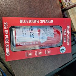 Budweiser  BLUETOOTH TALL CAN Speaker . BRAND NEW. 
