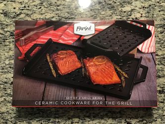 Ceramic cookware for the grill set of two panini brand
