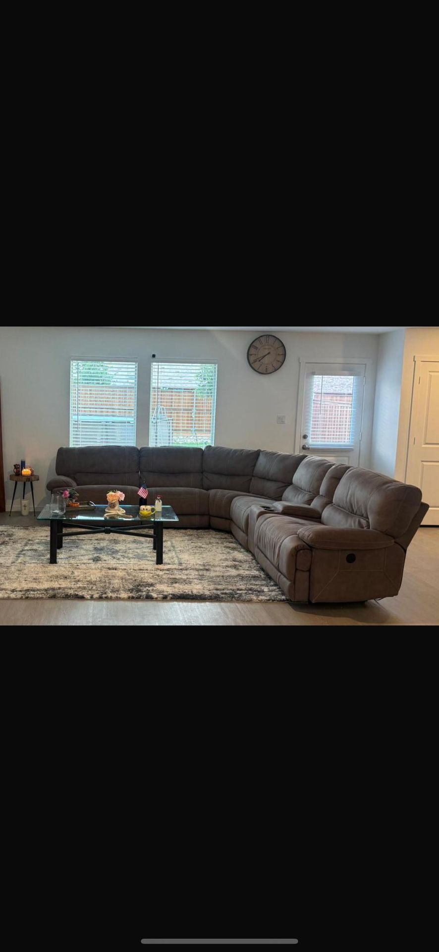 Brown Sectional Sofa reclining
