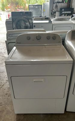 White Whirlpool Dryer with Large Capacity