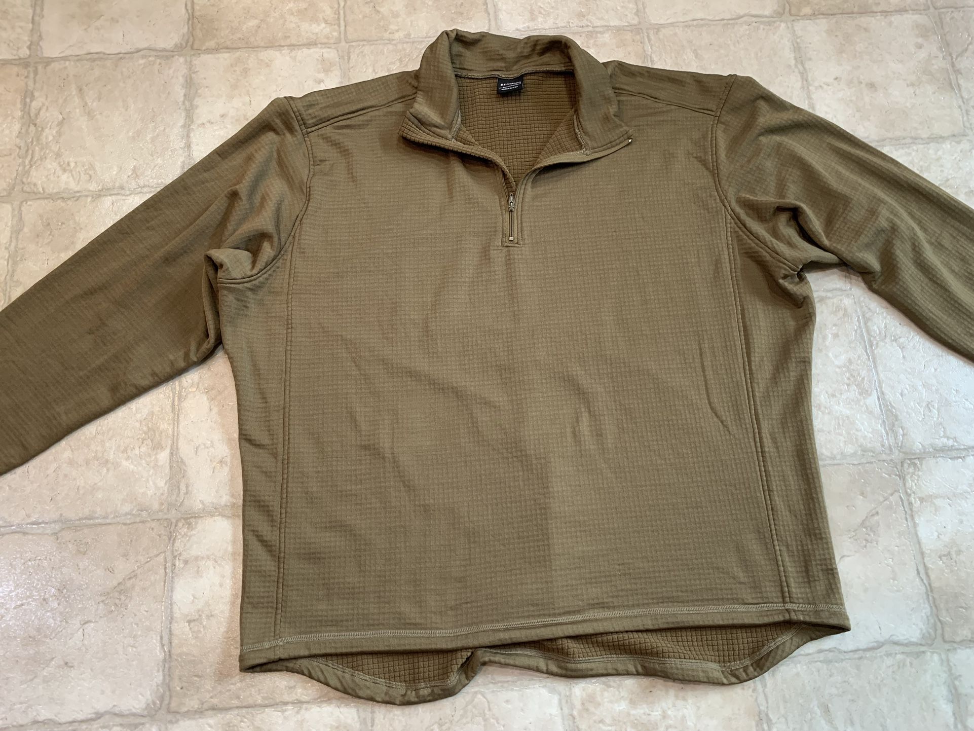 Beyond Clothing Grid Shirt 1/4 Zip Thermal ADS Tactical Brown L2