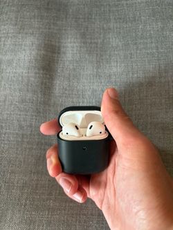 Apple AirPods with Black Protective Case