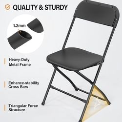 Black Folding Chair 2 pack Brand New