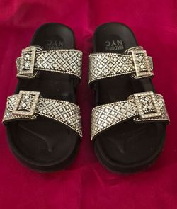 Madden NYC Rhinestone Sandals size 10 women's