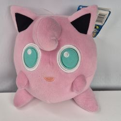 Tomy Pokémon Plush Jigglypuff Stuffed Toy 8" Pink Officially Licensed 2017.