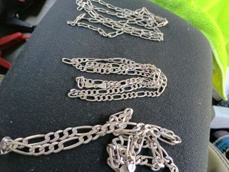 3 Silver chains