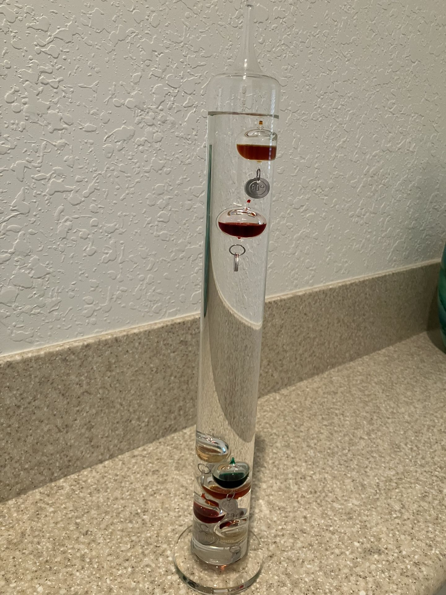 Reduced 70%. Glass Galileo Thermometer.