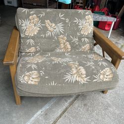 Wooden Sofa Chair And Two Night Tables 