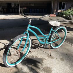 Teal Beach Cruiser Bike
