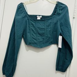 Kirious Los Angeles emerald green corset top size S