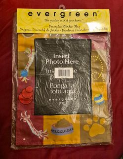 EVERGREEN DECORATIVE GARDEN DOG FLAG "Insert Photo Here" Flag BRAND NEW 12"x 18"