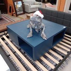 MADE HOODS BROOKLYN Large Square Blue Cocktail Table