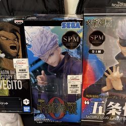 Satoru Gojo(blind fold) Satoru Gojo (JJK O pose) Vegito dragon ball figures