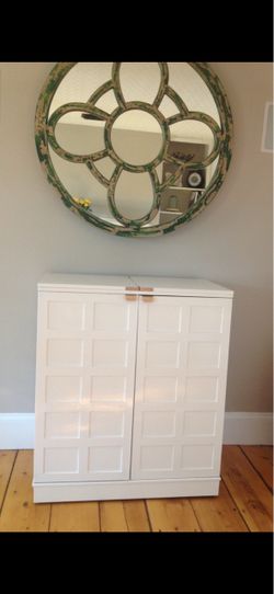 Crate and barrel bar cabinet