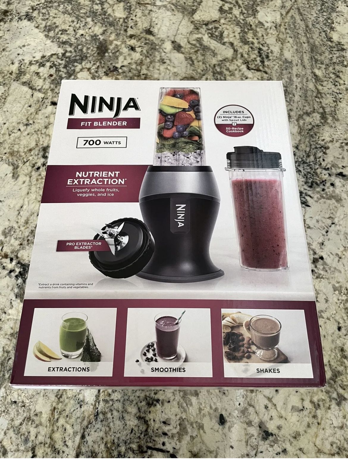 Ninja QB3001SS Fit Compact Personal Blender, Pulse Technology for Smoothies