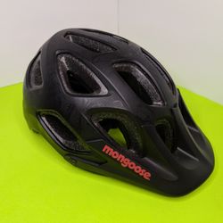 Mongoose Session Adult Adjustable Bicycling Helmet, Black, 14+