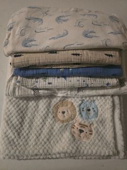 Baby boy swaddles