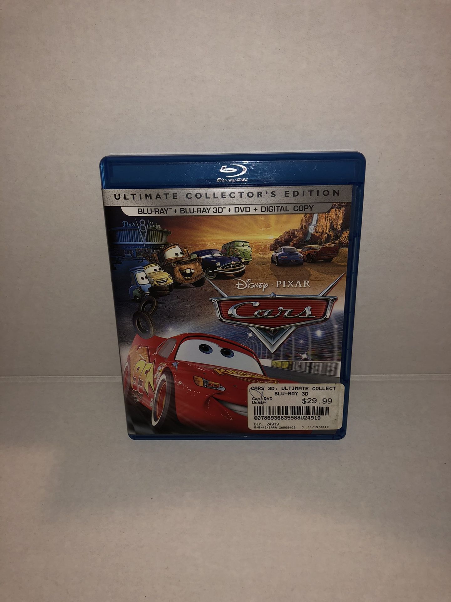 Disney's Pixar Cars 3D (2013, Blu-Ray + 3D Blu Ray + DVD, Ultimate Edition)