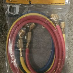 Yellow Jacket PLUS II 1/4" Ball Valve Hose 60" Length 3 Pack