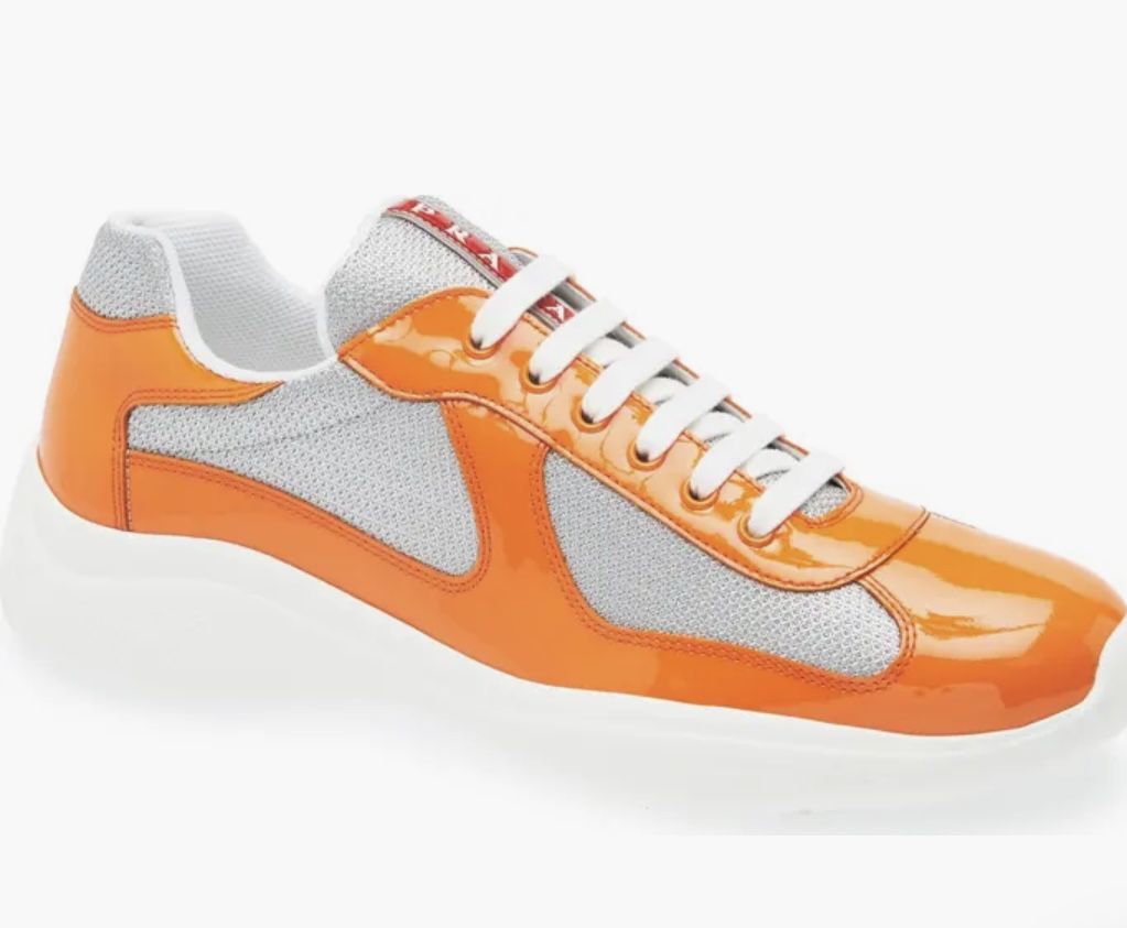 Orange an white prada cups