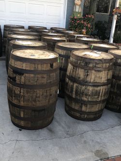 Empty Whiskey Barrels