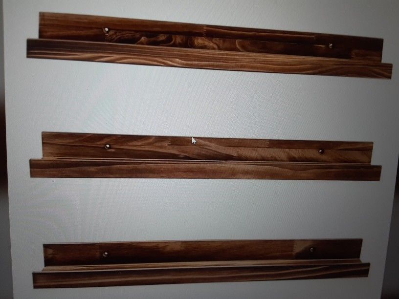 MBYD 36 Inch Handmade Carbonized Floating Shelves
