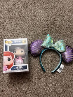 Disney Ariel Funko pop and Disney World Ariel ears