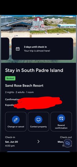 South Padre Hotel jun 20-22