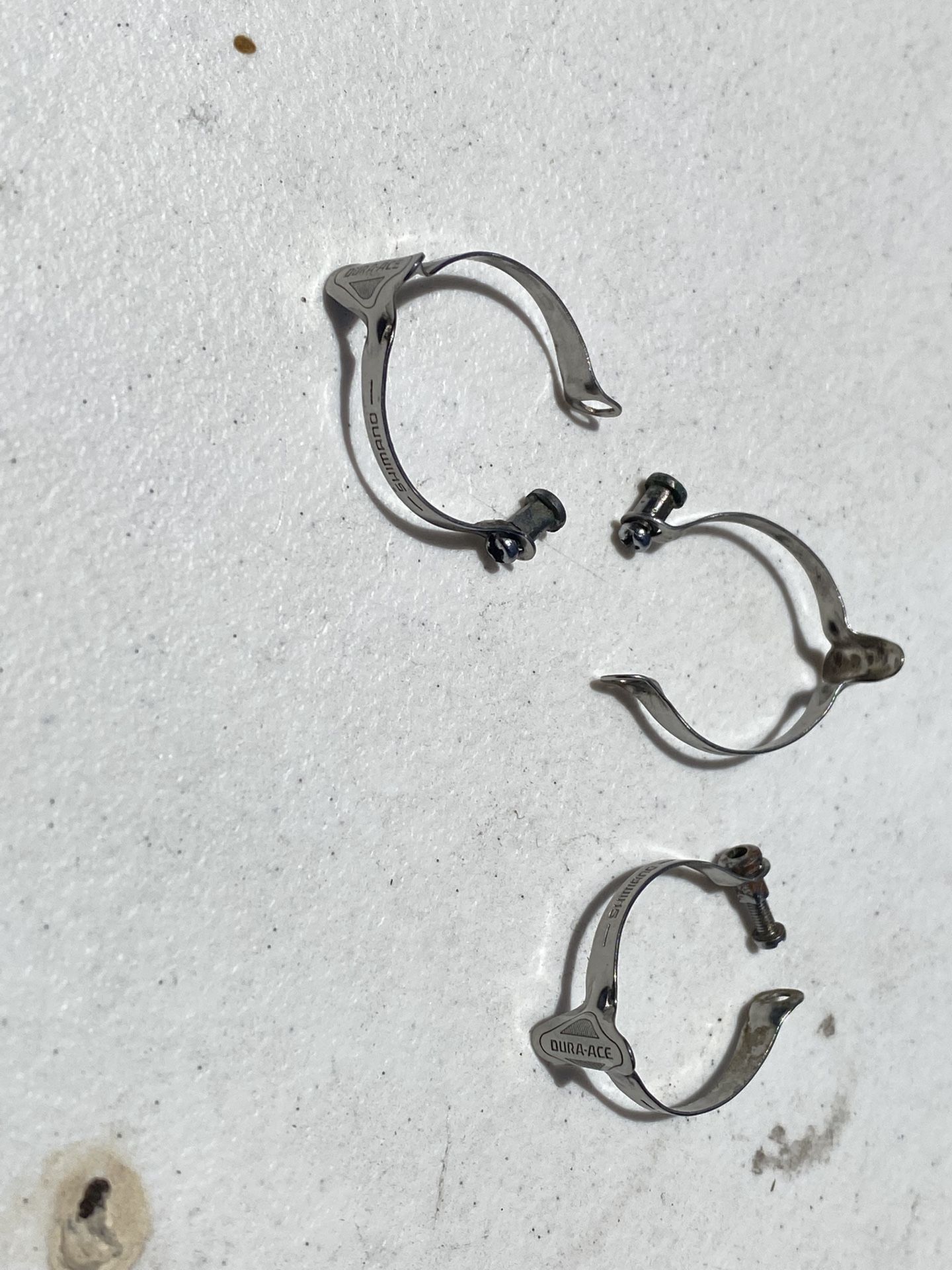 Shimano Dura Ace vintage top tube cable clips, set of 3