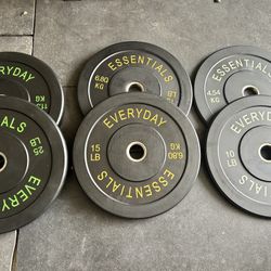 Bumper Plates: 10s, 15s, 25s