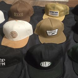 Vans Hats, And One H&M Hat.