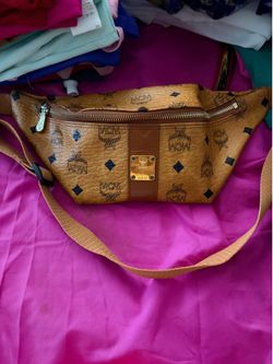 MCM Fursten Belt Bag Visetos Congac