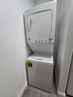 GE Stacked Washer and Dryer Unit – Like New!